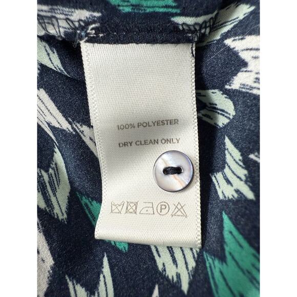 Lilla P Sz M V-Neck Tunic Top Lightweight Print Blouse 3/4 Sleeve - Picture 6 of 7